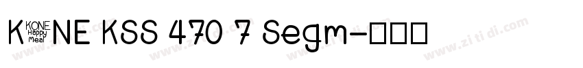 KONE KSS 470 7 Segm字体转换